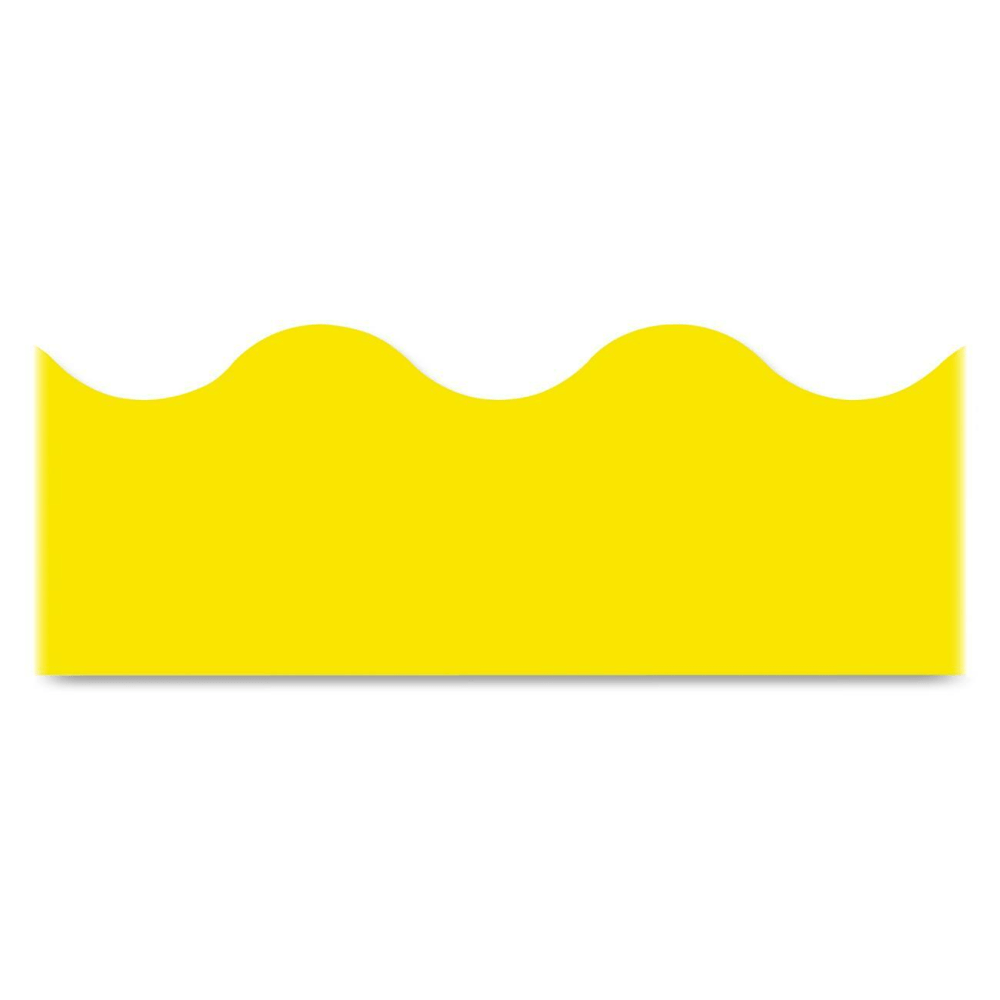 Trend solid-colored Terrific Trimmers - (Scalloped) Shape - Reusable, Durable, Precut - 2.25in Width x 468in Length - Yellow - 1 / Pack