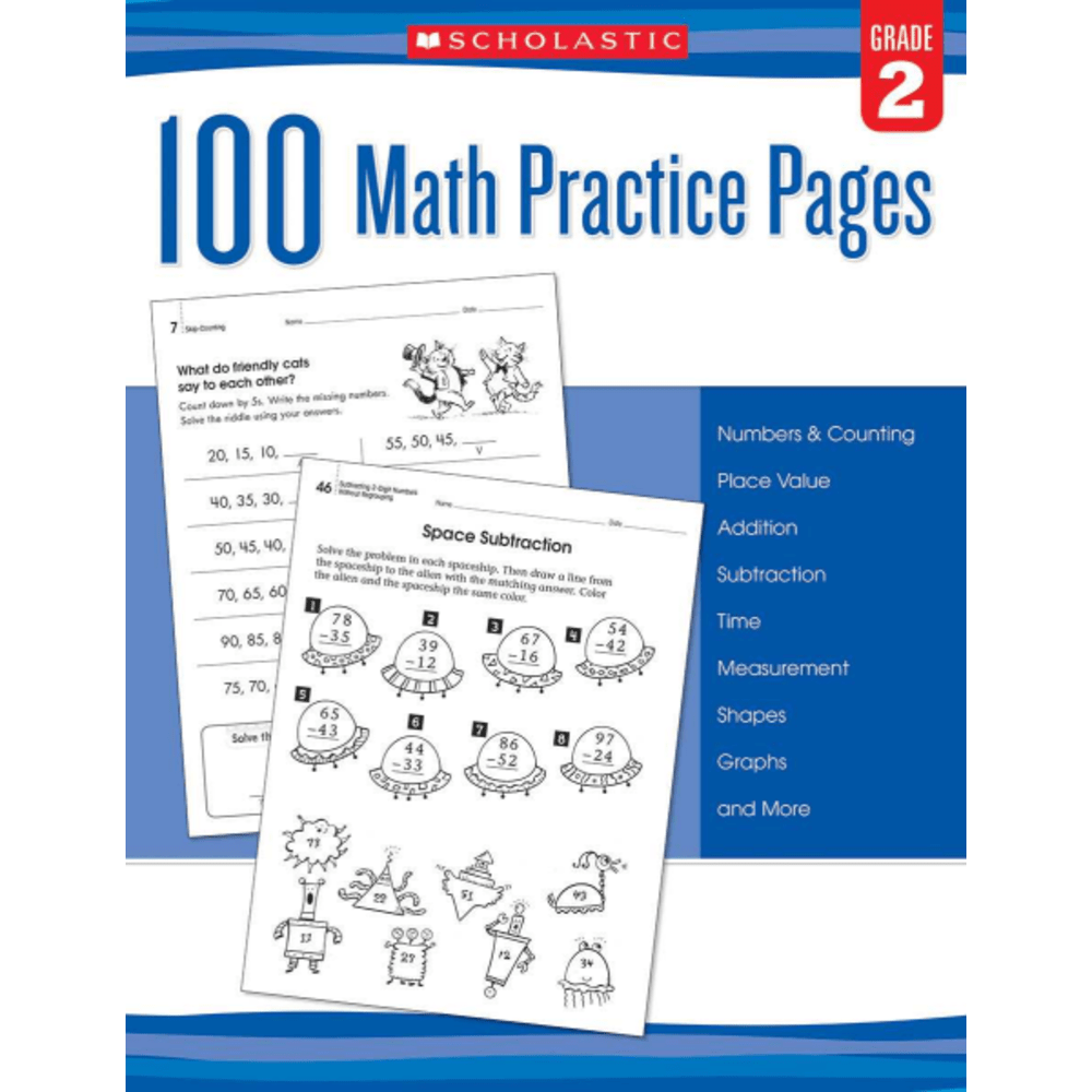 Scholastic Teacher Resources Math Practice Pages, Grade 2
