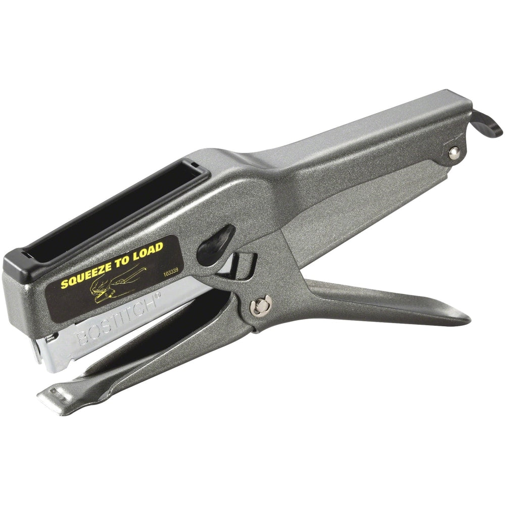 Bostitch B8 Heavy-Duty Plier Stapler - 45 Sheets Capacity - 210 Staple Capacity - Full Strip - 1/4in, 3/8in Staple Size - Black