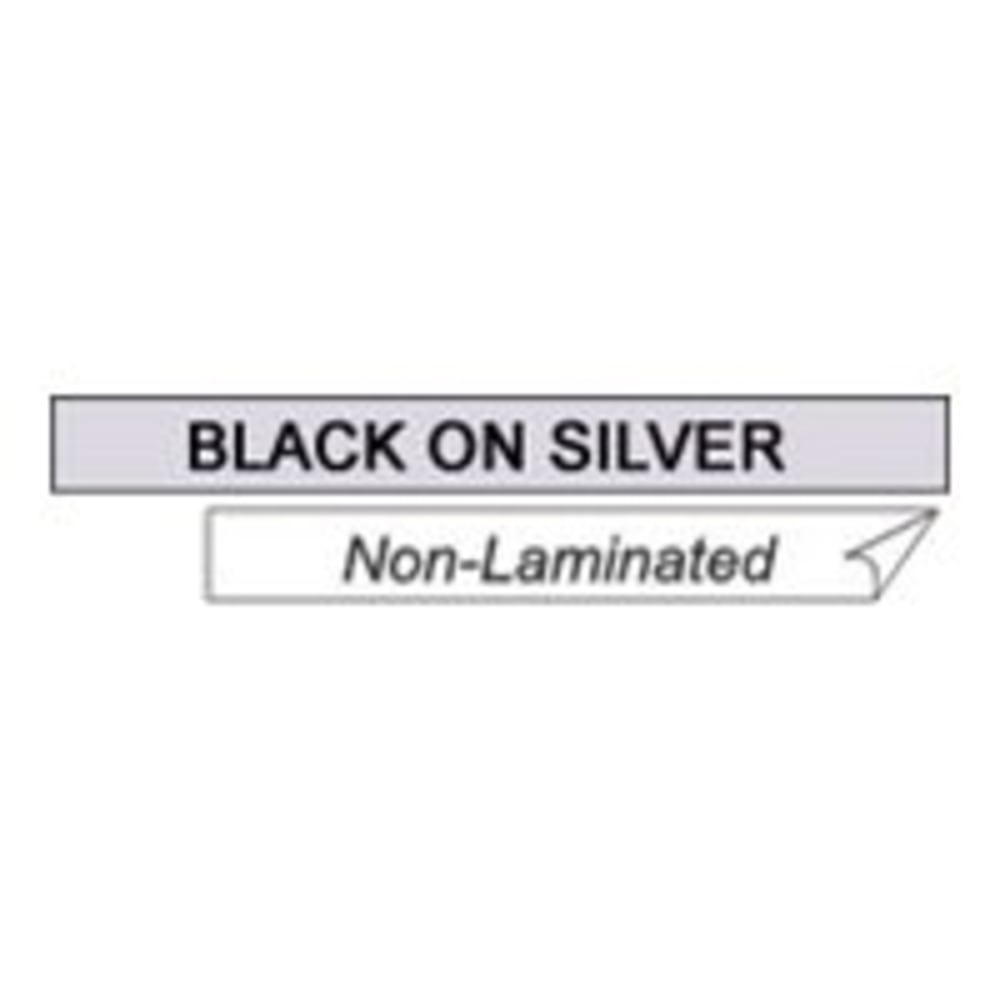 Brother M-921 Black-On-Silver Tape, 0.38in x 26.2ft
