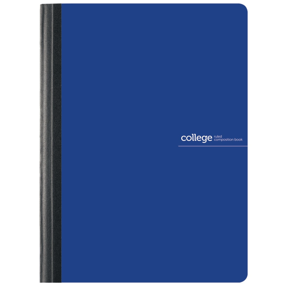 Office Depot Brand Poly Composition Book, 7-1/4in x 9-3/4in, College Ruled, 80 Sheets, Blue