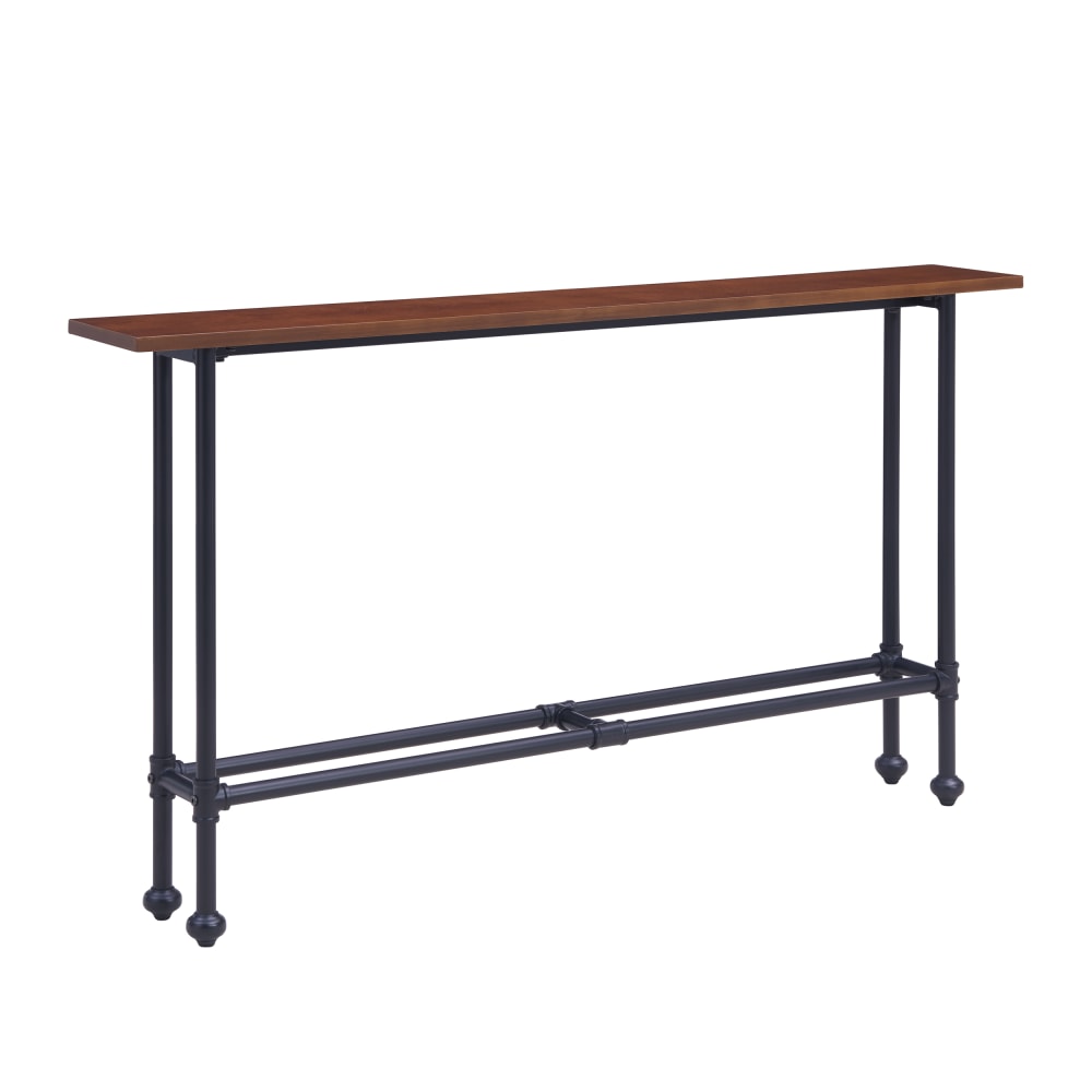 SEI Furniture Agnew Console Table, 30inH x 56inW x 8inD, Espresso/Black