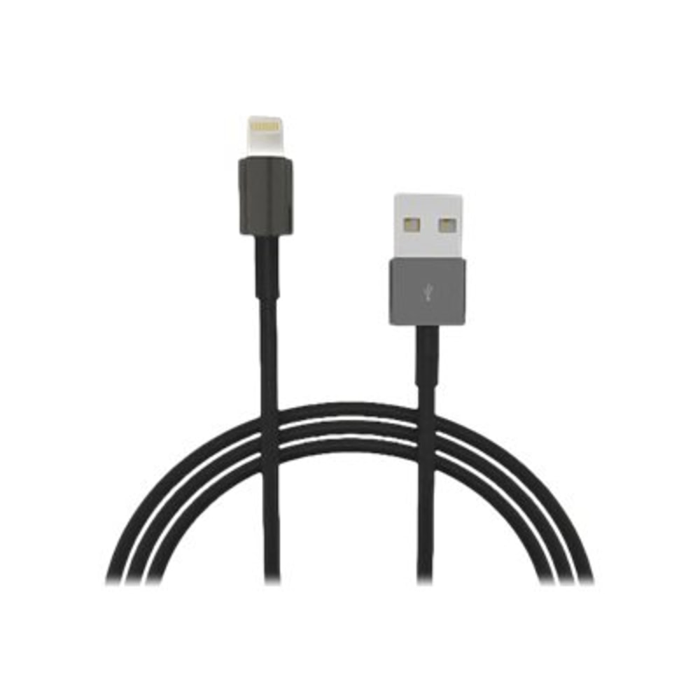 4XEM - Lightning cable - USB male to Lightning male - 10 ft - MFI Certified - black