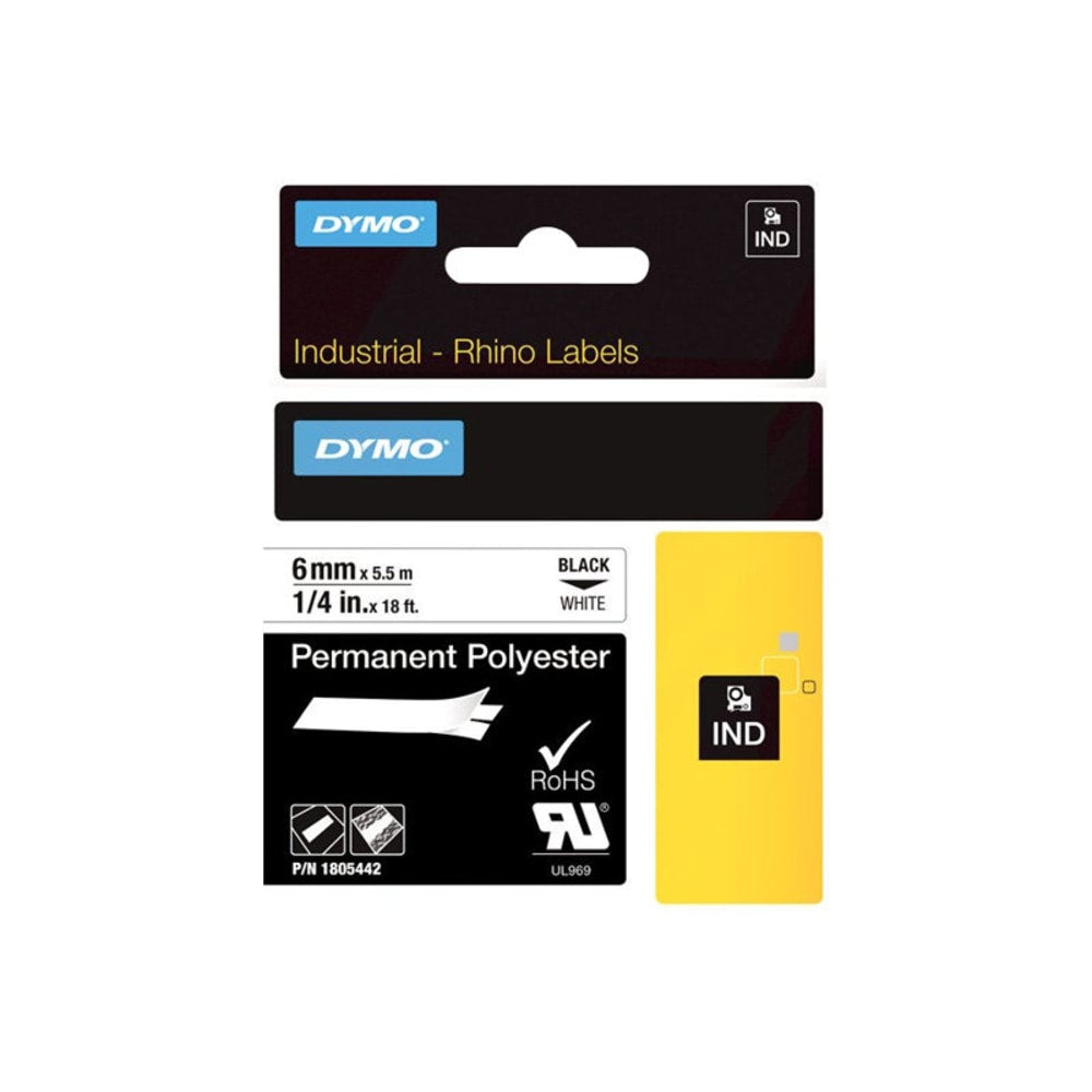 DYMO Black on White ID Labels, LJ7448