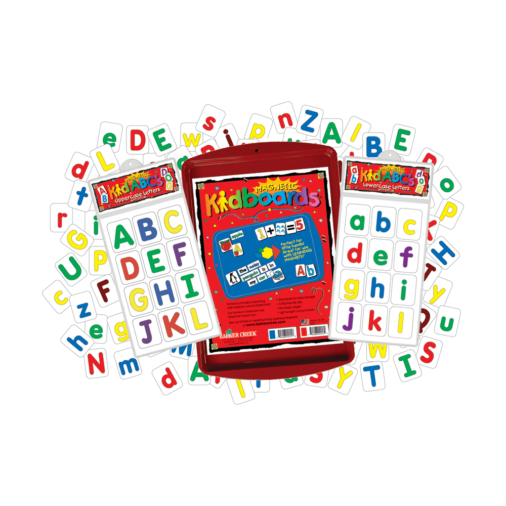 Barker Creek Magnets, Learning Magnets, Alphabet Activity Kit, Grades Pre-K-2, Pack Of 77