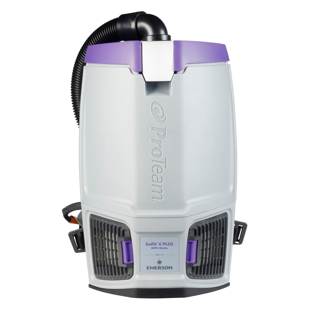 ProTeam GoFit 6 PLUS 6 Qt Dry Pick-Up Commercial Backpack Vacuum, With 18in Carpet Sidewinder Tool Kit