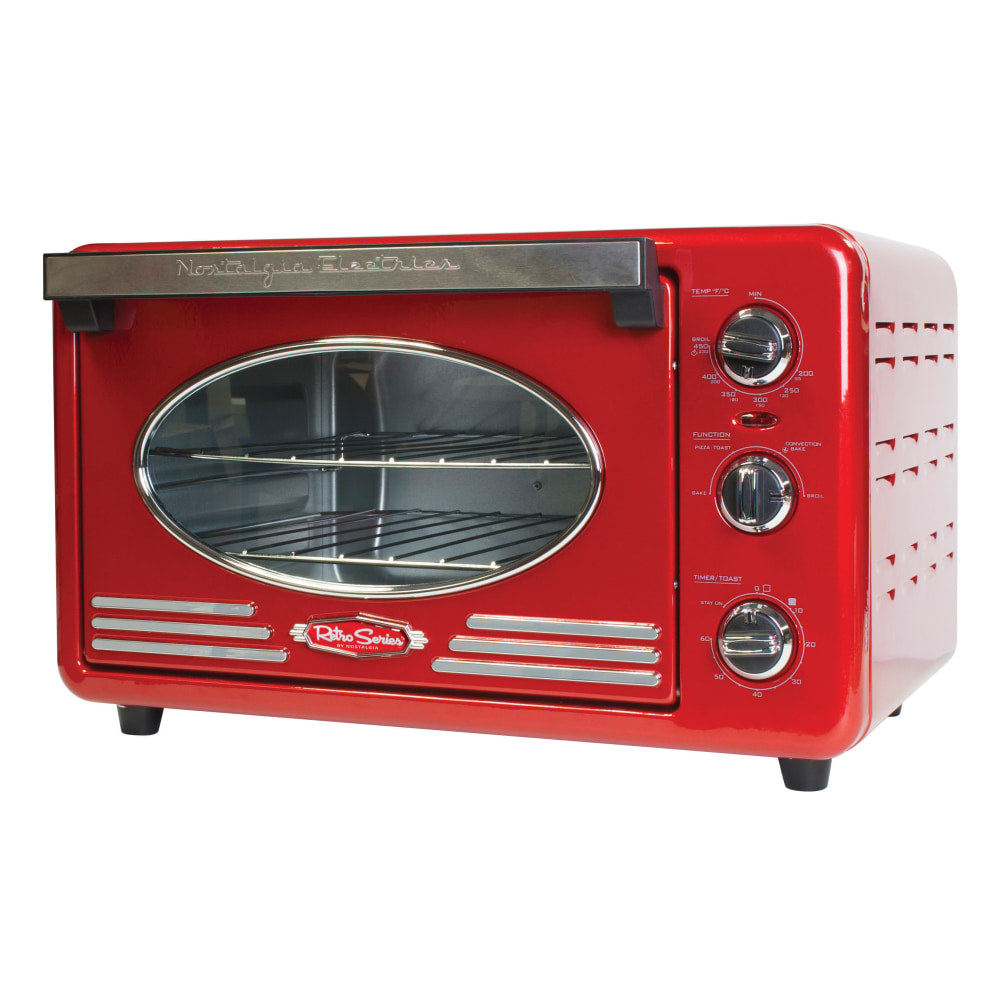 Nostalgia Electrics Retro 12-Slice Convection Toaster Oven, Retro Red