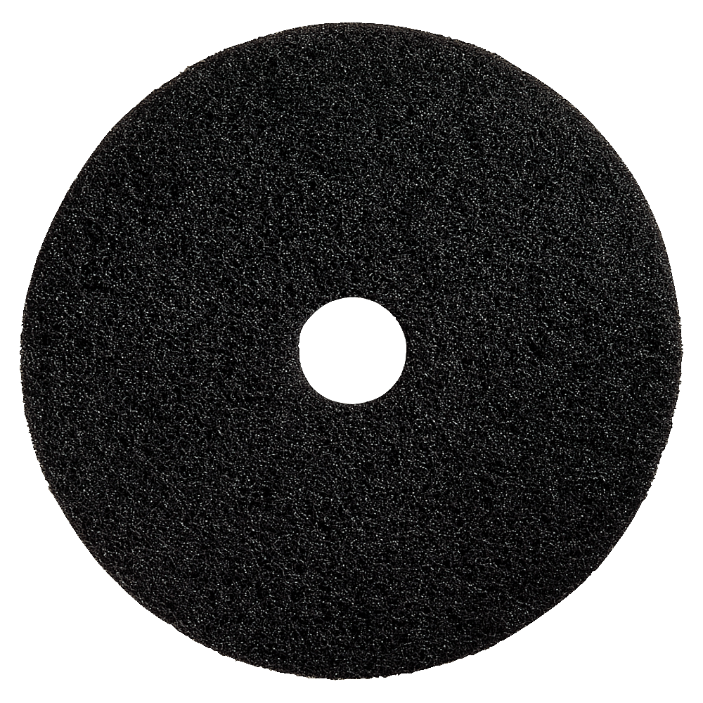 Genuine Joe Floor Pads, Heavy-Duty Stripping, 13in, Black, Pack Of 5