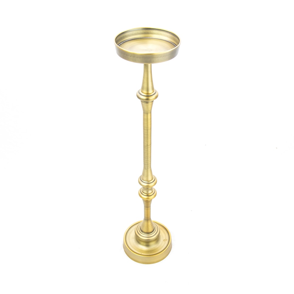 New Ridge Home Goods Martini Side Table, 26inH x 5-3/4inW x 5-3/4inD, Brass
