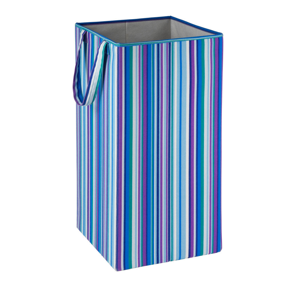 Honey-Can-Do Square Hamper, 23 5/8in, Blue/Purple