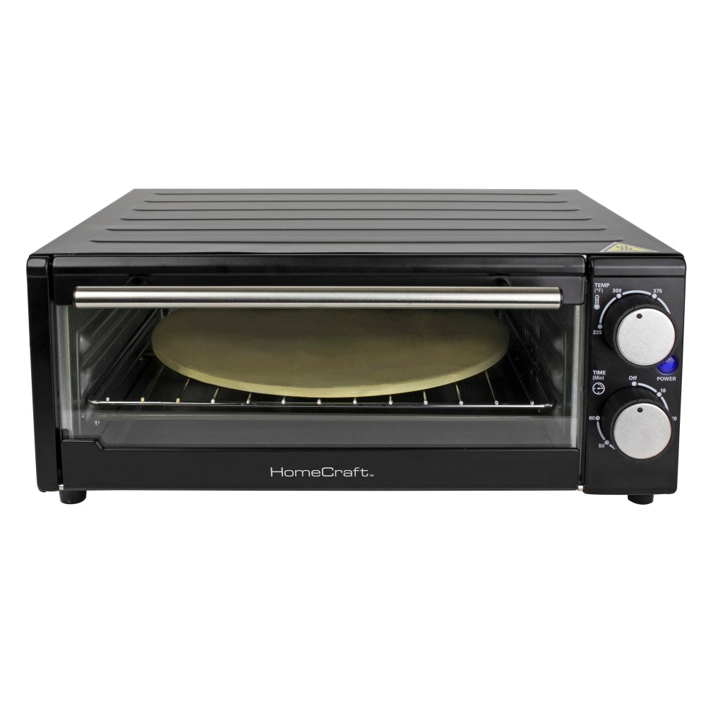 Nostalgia Electrics HomeCraft Convection Pizza Oven With Glass Door And Pizza Stone