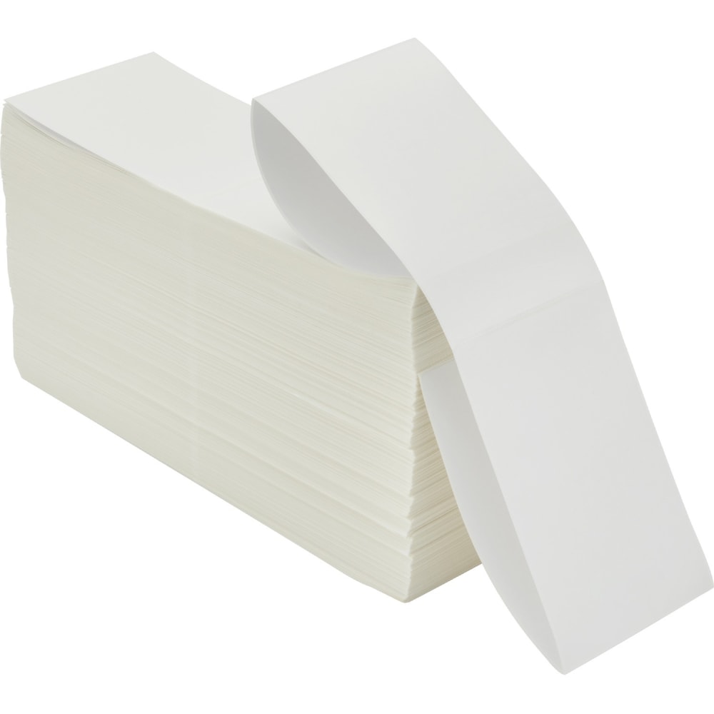 Zebra Z-Perform 1000D Thermal Label - 4in Width x 6in Length - Permanent Adhesive - Direct Thermal - White - Paper, Acrylic - 2000 / Roll - 2 / Pack - Perforated, Fanfold