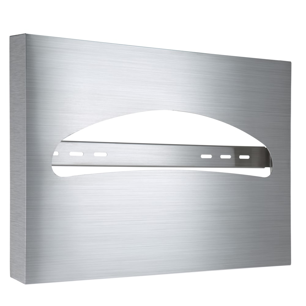 Alpine Industries Stainless Steel Brushed Half-Fold Toilet Seat Cover Dispenser With Toilet Seat Covers