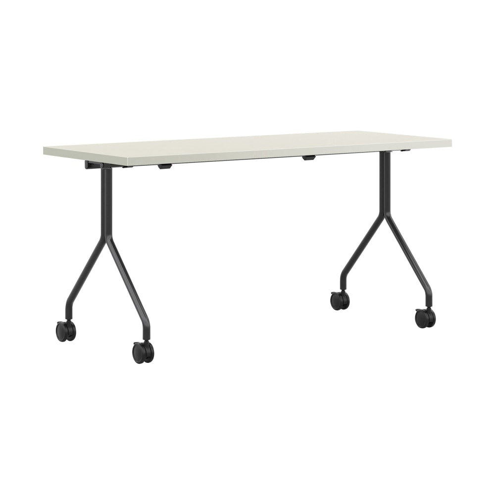 HON Between Nesting Table, 29inH x 72inW x 30inD, Silver/Black