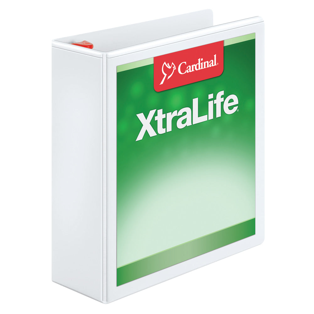 Cardinal XtraLife Locking Slant-D Ring 3-Ring Binder, 3in D-Rings, White