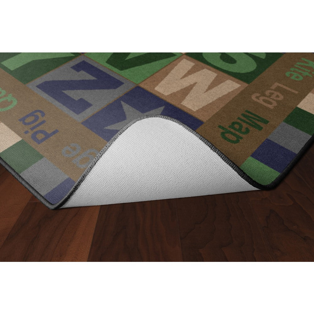 Flagship Carpets ABC Words Rug, 6ft x 8ft 4in, Tranquility