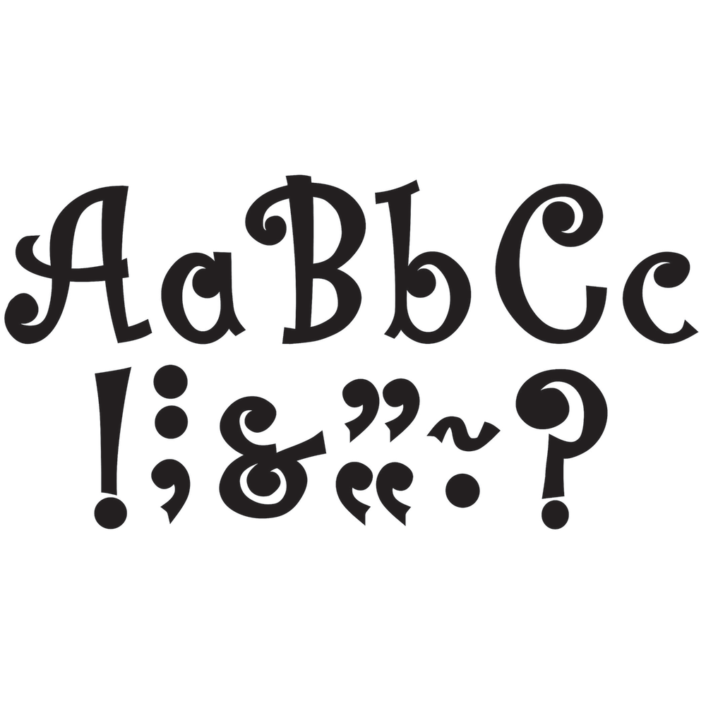 Teacher Created Resources Bling Letters With Jewels, 5in, Black, Pack Of 395