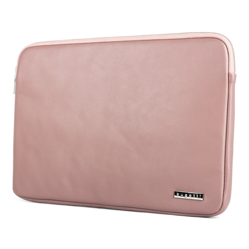 Bugatti Vegan Leather Laptop Sleeve With 14in Laptop Compartment, Pink