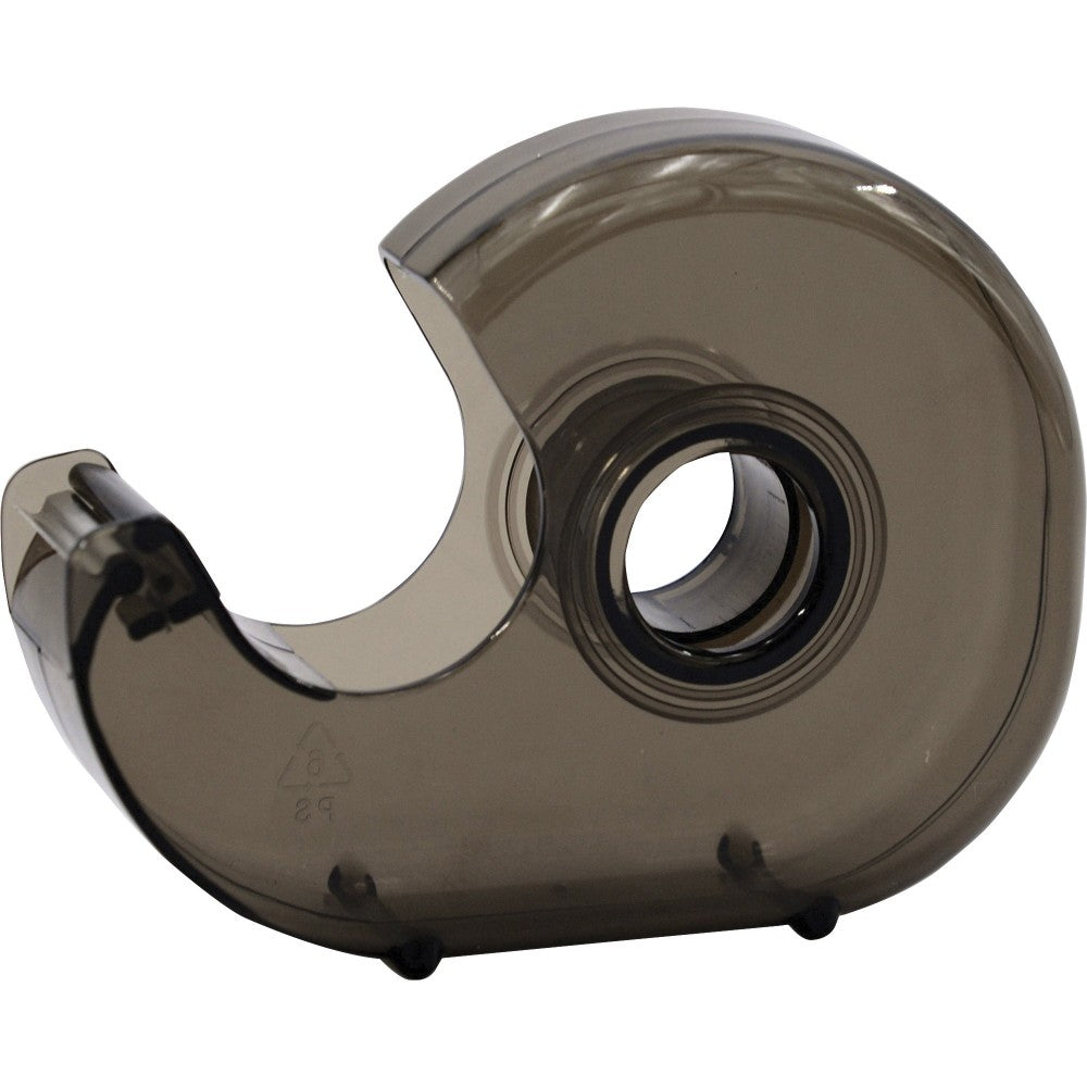 Business Source Handheld Tape Dispenser - 1in Core - Portable, Lightweight, Retractable Blade, Translucent - Plastic - Smoke - 1 Each