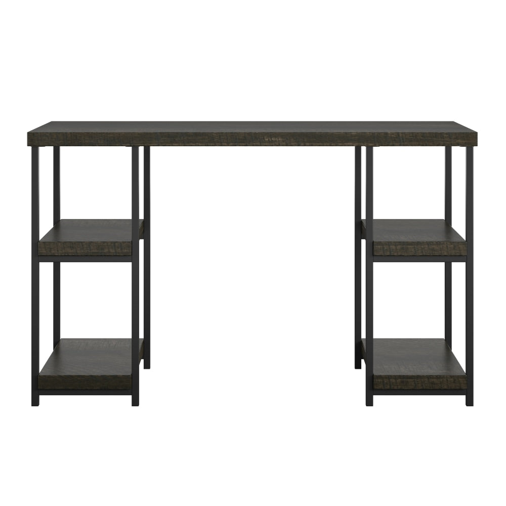 Ameriwood Home Elmwood 48inW Double Pedestal Computer Desk, Brown