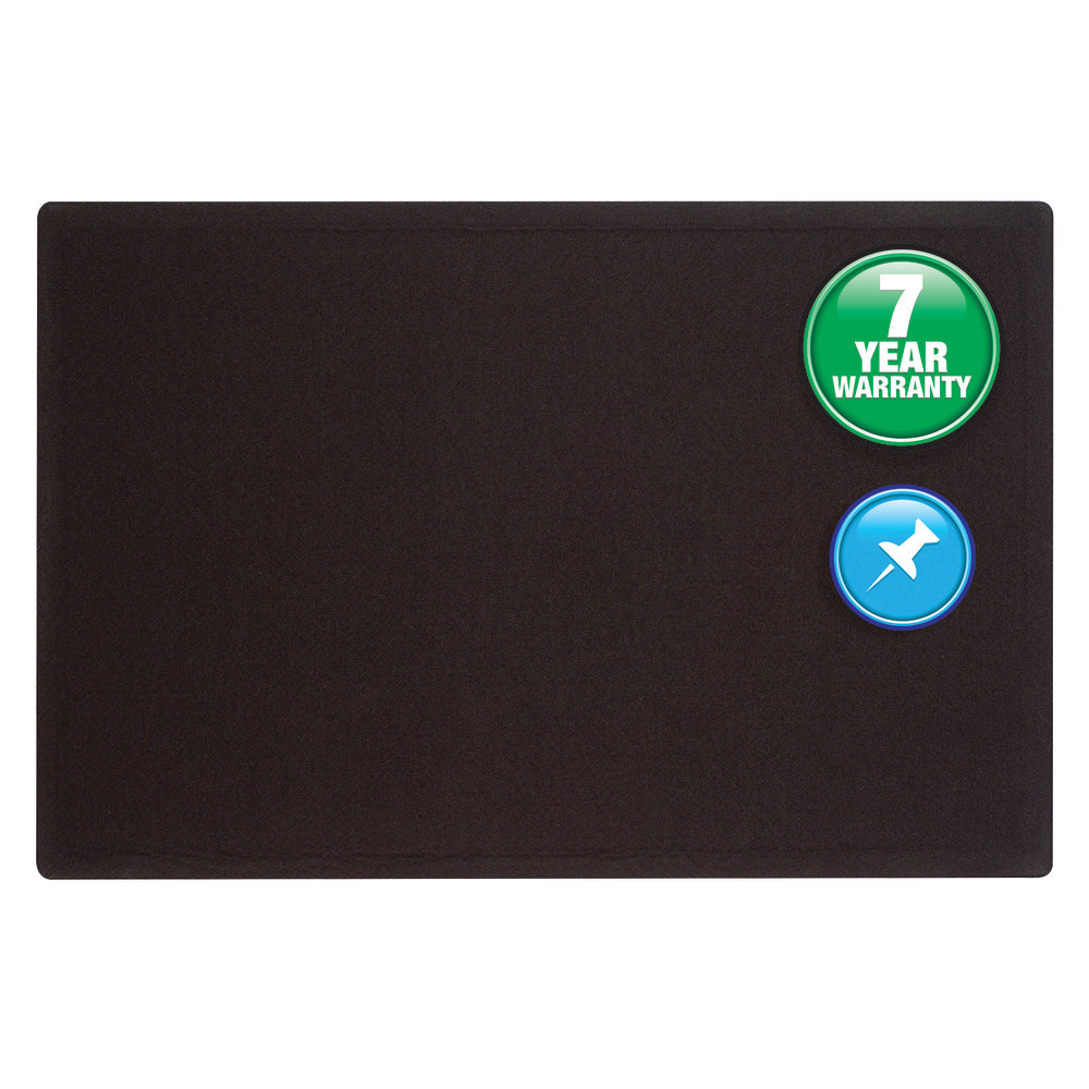 Quartet Oval Office Unframed Fabric Bulletin Board, 36in x 48in, Black