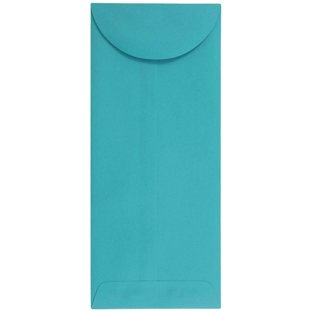 JAM Paper Policy Envelopes, #11, Gummed Seal, 30% Recycled, Sea Blue, Pack Of 50 Envelopes