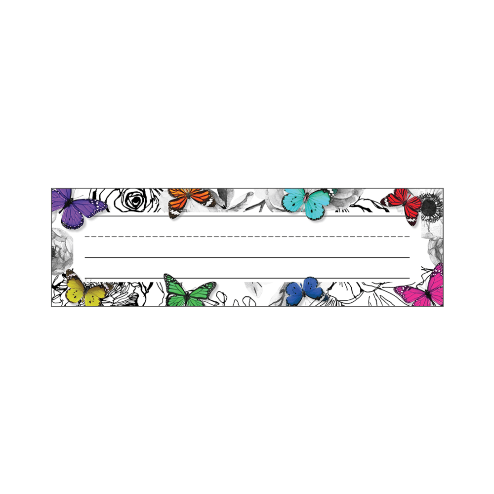 Schoolgirl Style Desk Nameplates, 9-1/2in x 2-7/8in, Woodland Whimsy, Pack Of 36 Nameplates