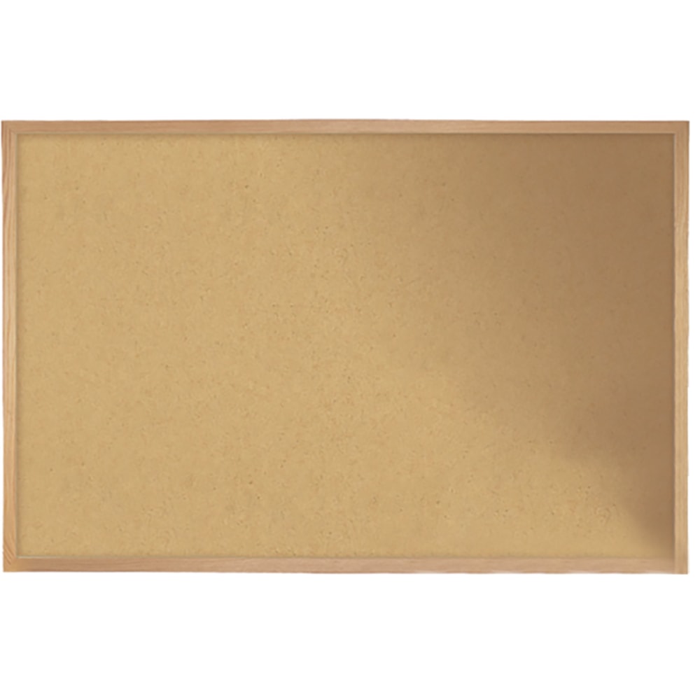 Ghent Non-Magnetic Cork Bulletin Board, 48-1/2in x 48-1/2in, Natural, Natural Frame