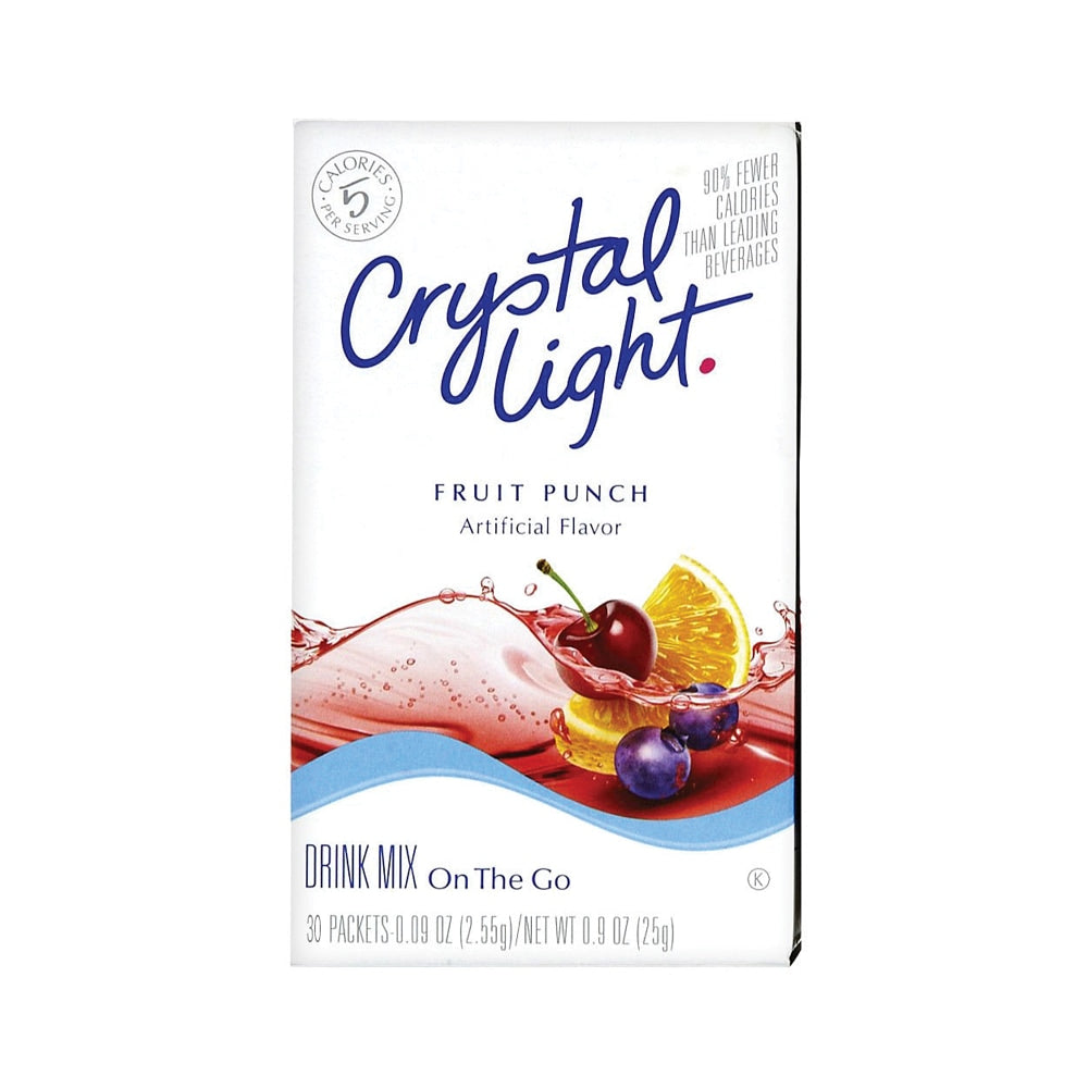 Crystal Light On The Go Mix Sticks, Fruit Punch, Box Of 30 Packets