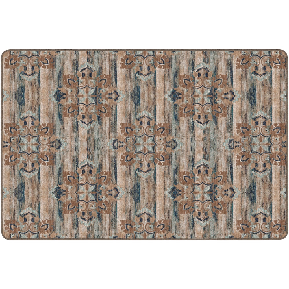 Flagship Carpets Franklin Rectangular Rug, 72in x 108in, Blue