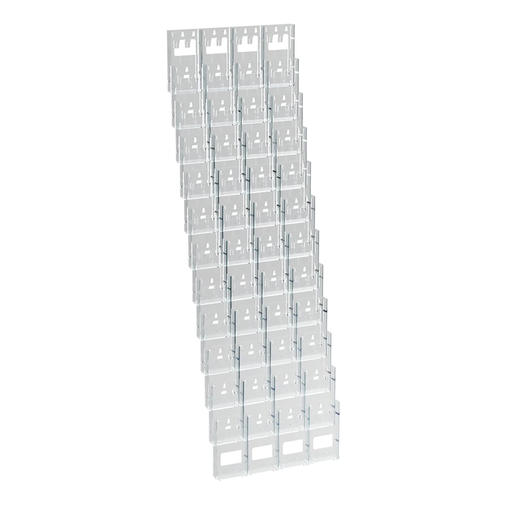 Azar Displays Wall-Mount Brochure Holder, Trifold, 48 Pockets, 18inL x 59.25inH