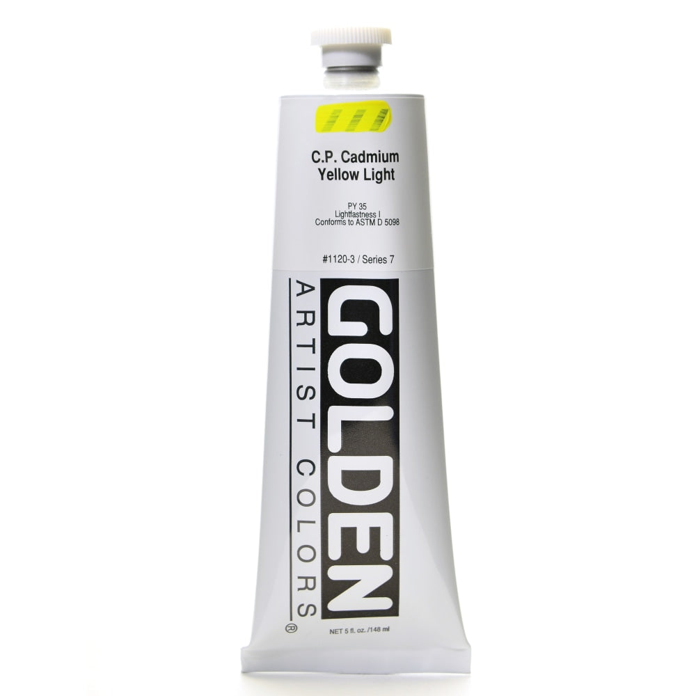 Golden Heavy Body Acrylic Paint, 5 Oz, Cadmium Yellow Light (CP)