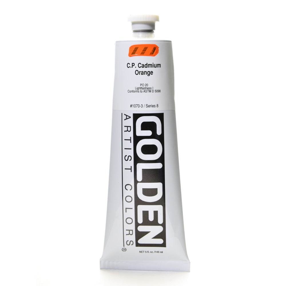 Golden Heavy Body Acrylic Paint, 5 Oz, Cadmium Orange (CP)