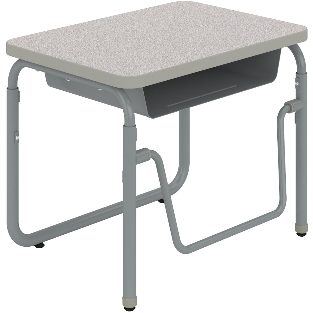 Safco AlphaBetter 2.0 Height-Adjustable Sit/Stand 28inW Student Desk With Book Box And Pendulum Bar, Dry Erase