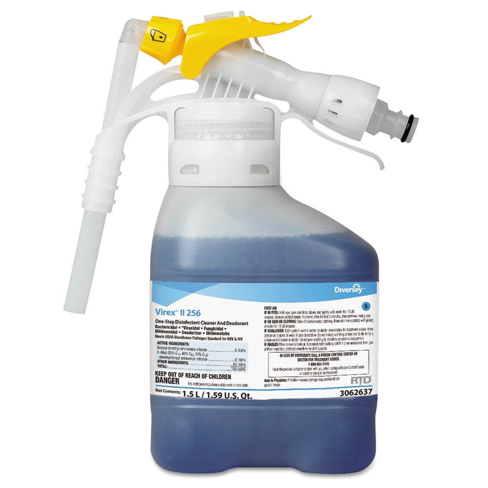 Virex II 256 One-Step Disinfectant Cleaner and Deodorant, 1.5 L, RTD, 2/CT
