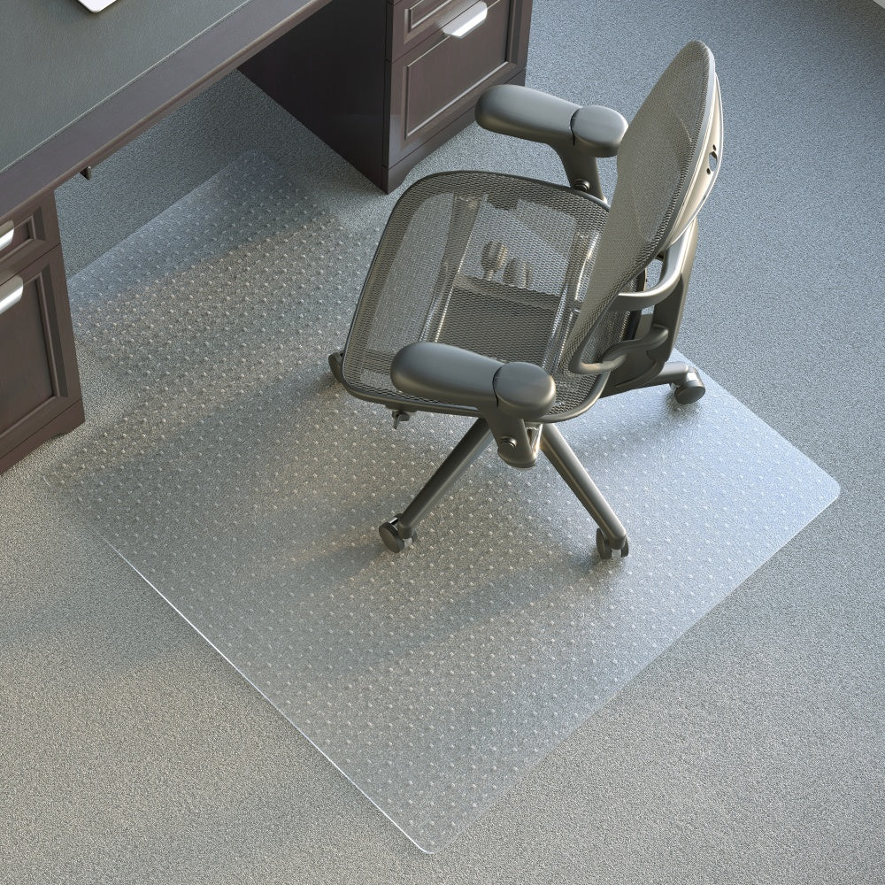 Realspace Advantage Commercial Pile Chair Mat, Wide Lip, 45in x 53in, Clear