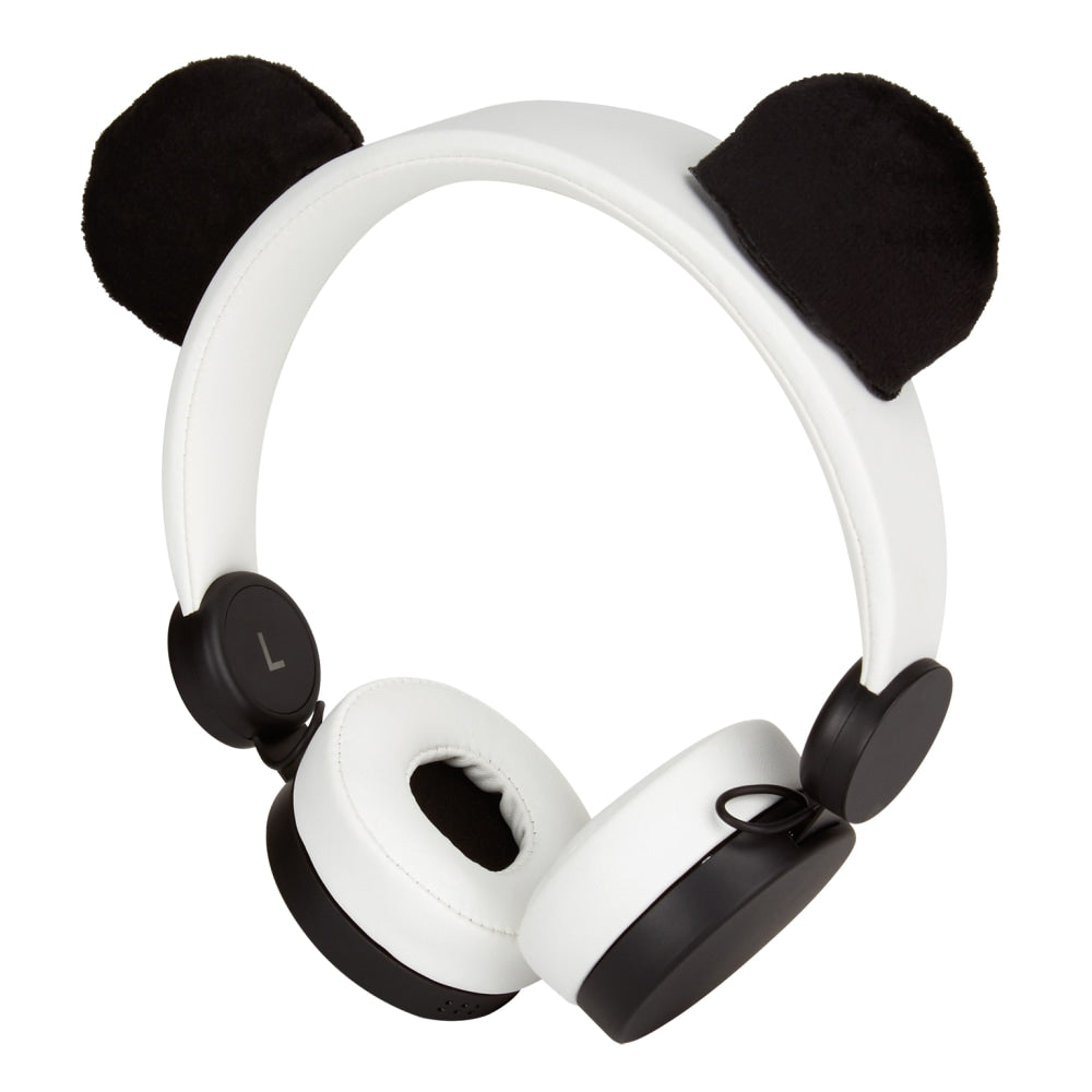 Ativa Kids On-Ear Wired Animal Headphones With On-Cord Microphone, Panda