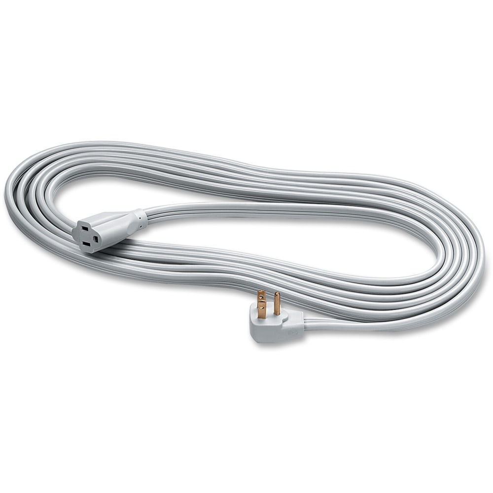 Fellowes Indoor 3-Prong Heavy-Duty Extension Cord, 15ft, Gray
