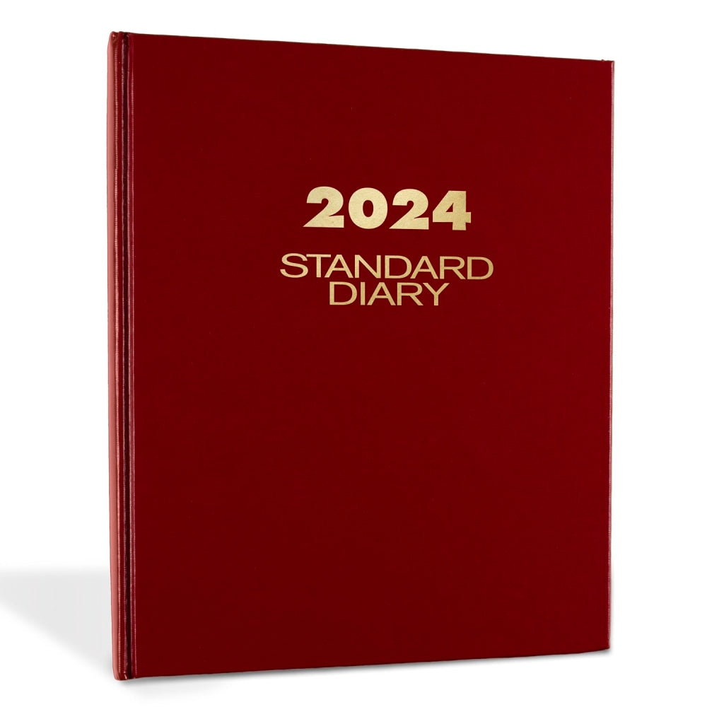 2024 AT-A-GLANCE Standard Daily Diary, 7-1/2in x 9-1/2in, Red, January to December 2024, SD37413