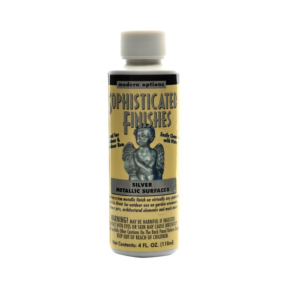 Triangle Coatings Sophisticated Finishes Metallic Surfacers, 4 Oz, Silver, Pack Of 2