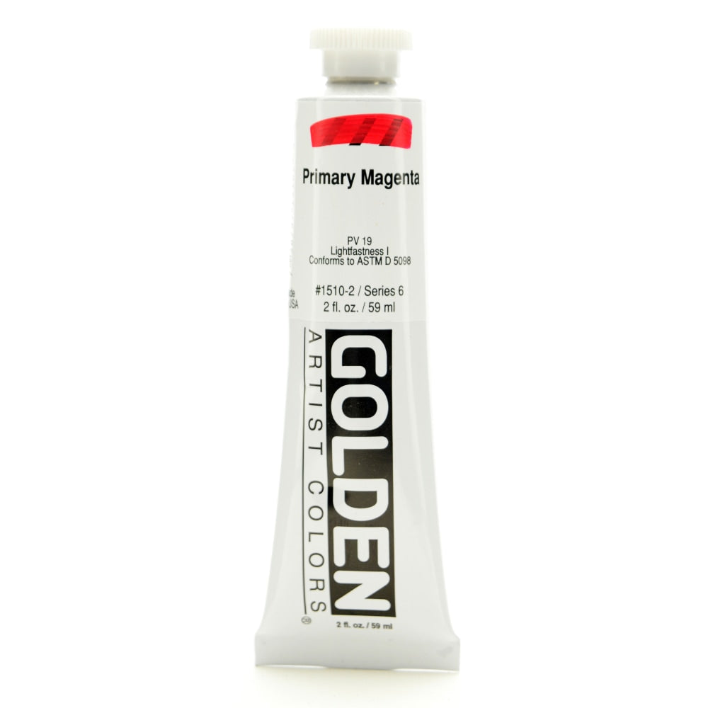 Golden Heavy Body Acrylic Paint, 2 Oz, Primary Magenta