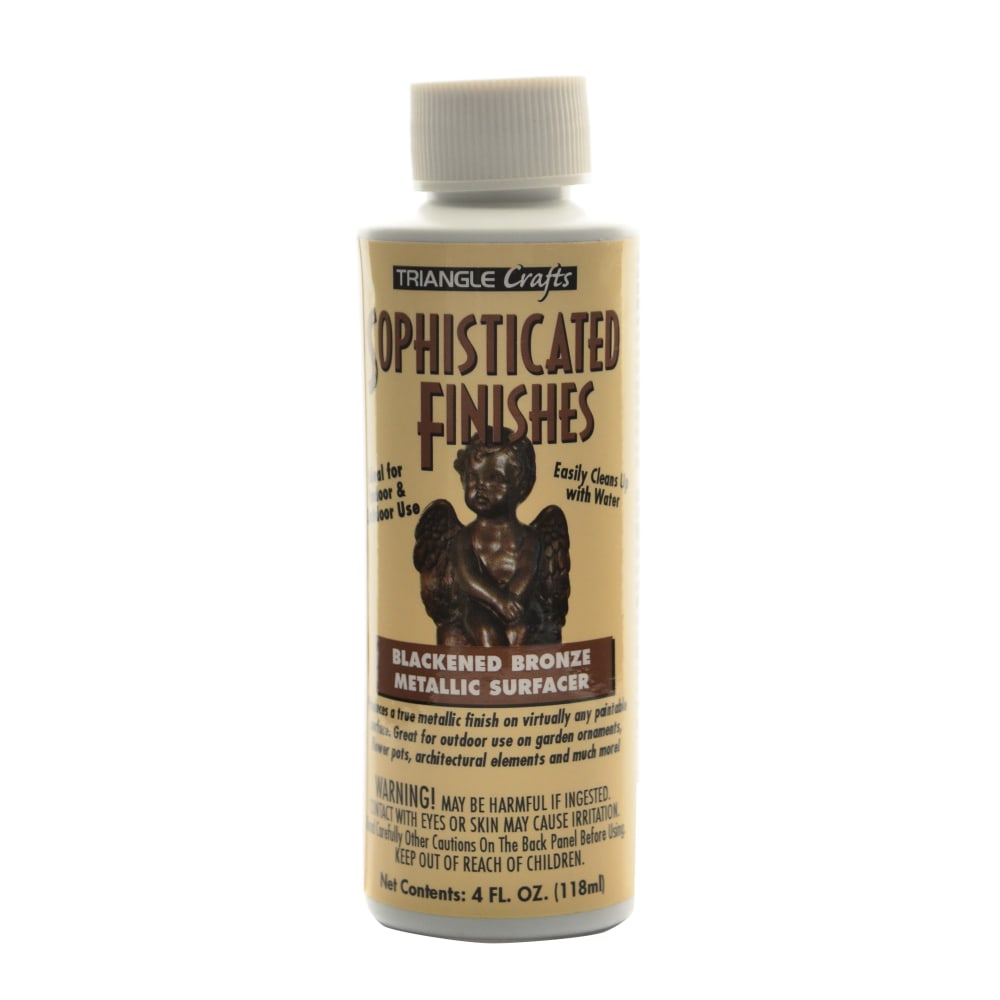 Triangle Coatings Sophisticated Finishes Metallic Surfacers, 4 Oz, Blackened Bronze, Pack Of 2