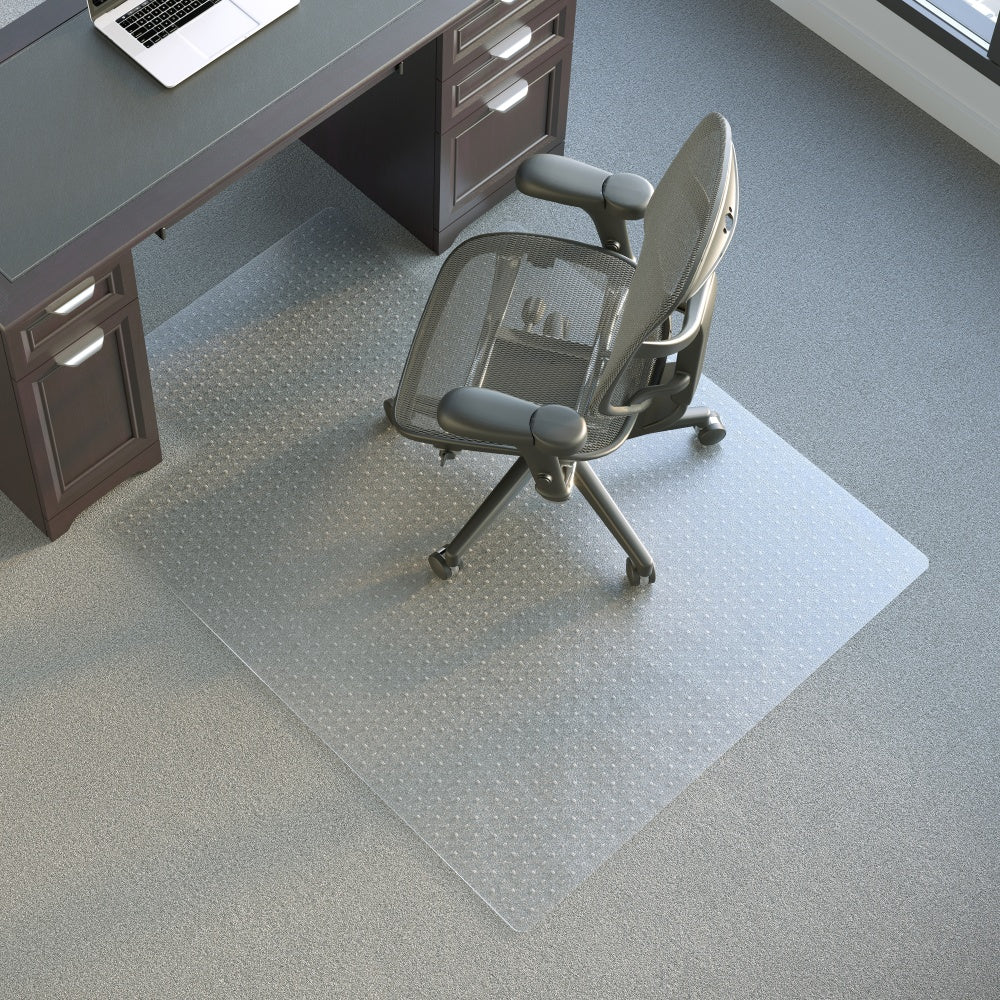 Realspace Advantage Commercial Pile Chair Mat, Wide Lip, 46in x 60in, Clear