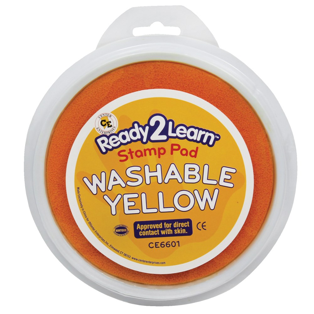 Ready 2 Learn Jumbo Washable Stamp Pad, Yellow, Pack of 6