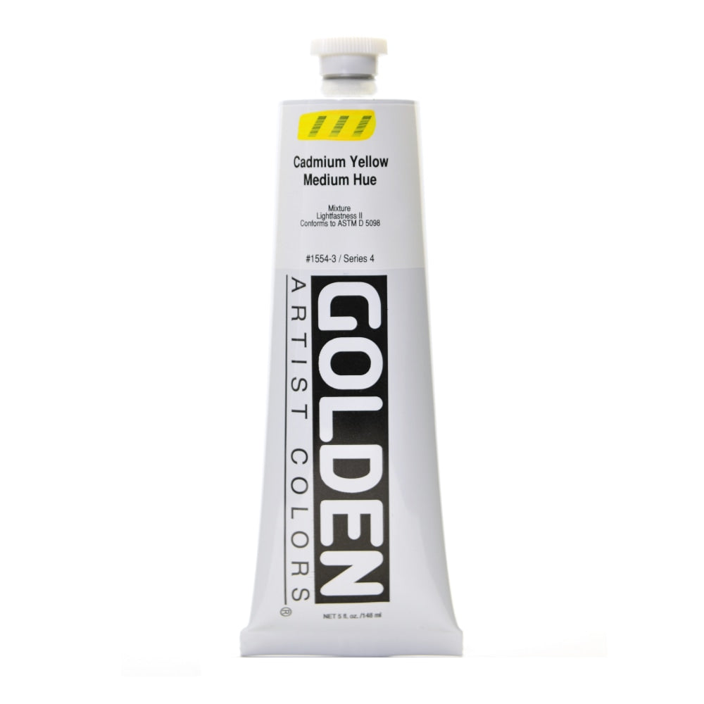 Golden Heavy Body Acrylic Paint, 5 Oz, Cadmium Yellow Medium Hue