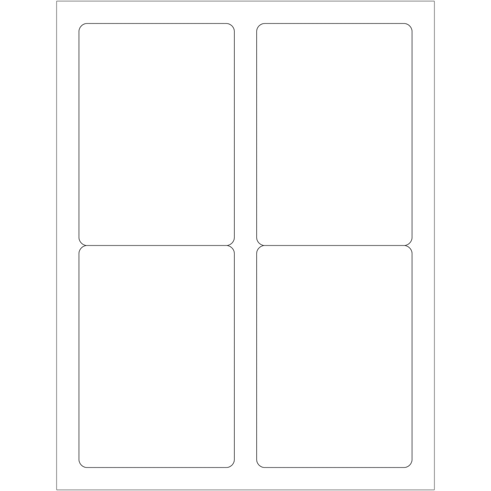 Tape Logic Inkjet/Laser Labels, LL119, Rectangle, 3 1/2in x 5in, White, Case Of 400