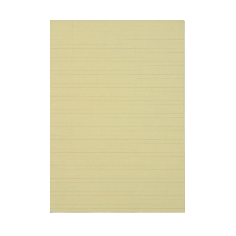 Glued Writing Pads By SKILCRAFT, 8 1/2in x 14in, Yellow, Legal Ruled Both Sides, Pack Of 12 (AbilityOne 7530-01-124-7632)