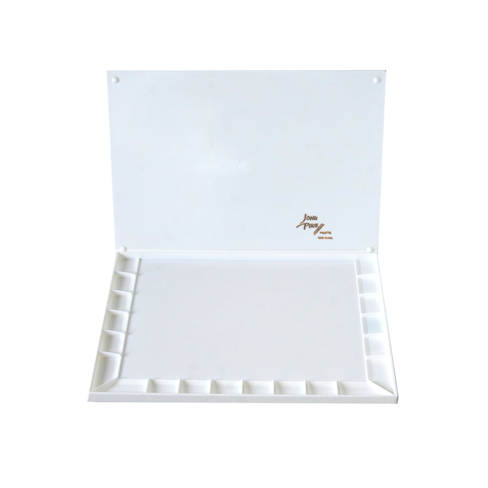 John Pike Watercolor Palette, Reusable, 15in x 10 1/2in x 5/8in, White