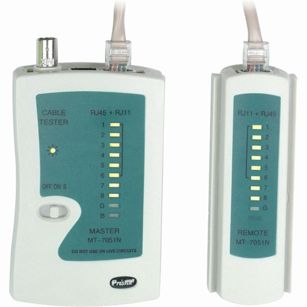 4XEM RJ45/RJ11 Network Cable Tester Cable configuration Network Tester - 4XEM RJ45/RJ11 Network Cable Tester configuration Network Tester Travel alignment for straight, crossover, no connection, short cable configuration battery powered
