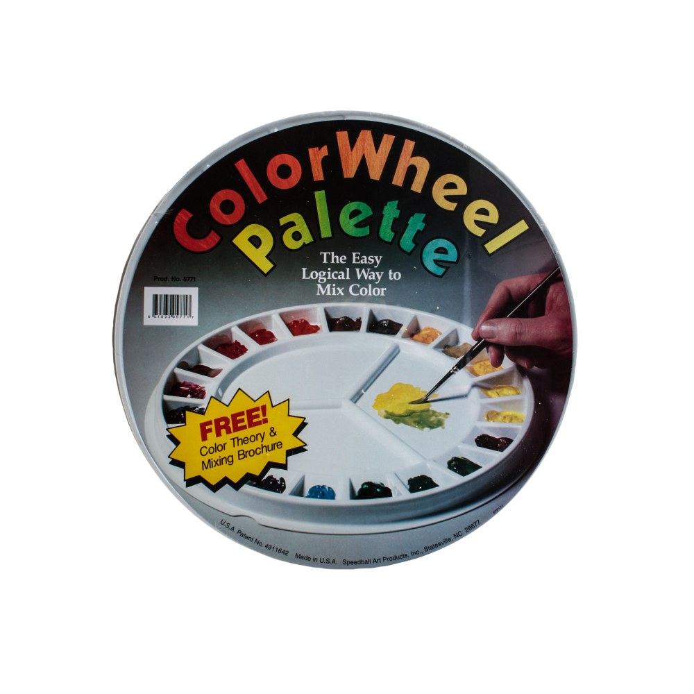 Speedball Color Wheel Watercolor Palette, Reusable, 12 1/4in, White